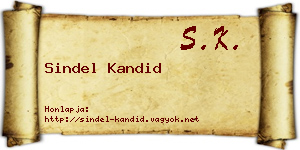 Sindel Kandid névjegykártya